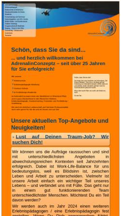 Vorschau der mobilen Webseite www.adrenalinconzeptz.de, AdrenalinConzeptz