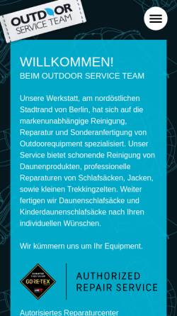 Vorschau der mobilen Webseite www.outdoor-service.com, Outdoor-Service Team