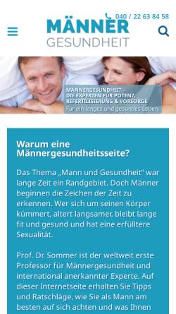 Vorschau der mobilen Webseite maennergesundheit.info, Institut für Männergesundheit