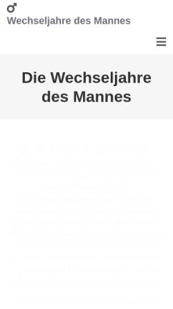 Vorschau der mobilen Webseite www.wechseljahre-des-mannes.de, Die Wechseljahre des Mannes
