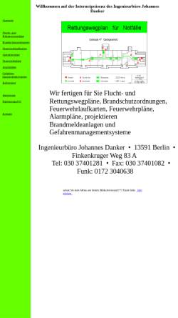 Vorschau der mobilen Webseite www.brandschutzplan.com, Ingenieurbüro Johannes Danker