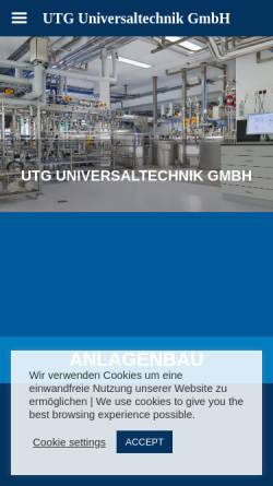 Vorschau der mobilen Webseite utg.at, UTG Universaltechnik GmbH