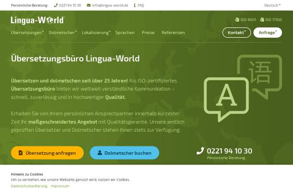 Vorschau von www.lingua-world.de, Lingua-World GmbH