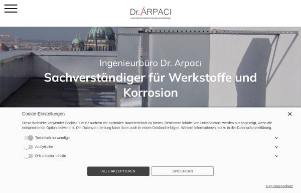 Vorschau von www.arptec.de, Ing.-Büro Dr. Arpaci