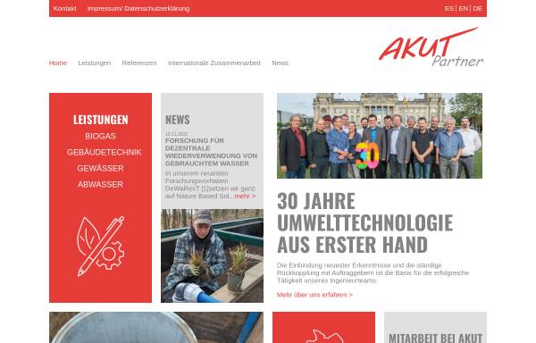 Vorschau von www.akut-umwelt.de, Akut Umweltschutz Ingenieure Burkard und Partner