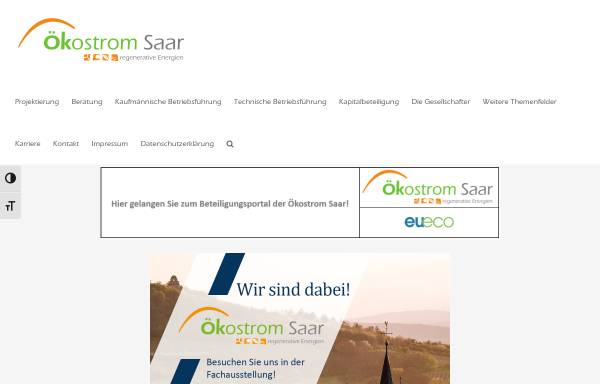 Vorschau von www.oekostrom-saar.de, Ökostrom Saar GmbH