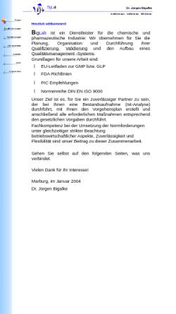 Vorschau der mobilen Webseite www.xn--jrgen-bigalke-wob.de, BigLab Dr. Jürgen Bigalke