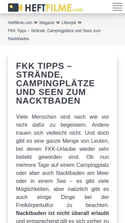 Vorschau der mobilen Webseite www.fkk-tipps.de, FKK Tipps