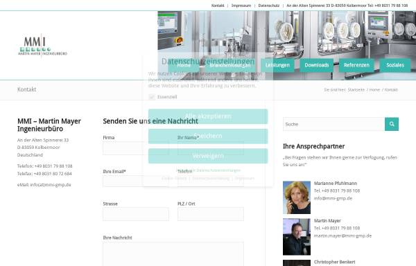 Vorschau von mmi-gmp.de, Martin Mayer Ingenieurbüro (MMI)