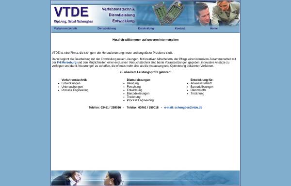 VTDE Verfahren Technik Dienstleistung Entwicklung - Dipl.-Ing. Detlef Schengber