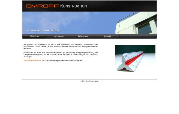 Vorschau von www.dyroff-konstruktion.de, Dyroff Konstruktion, Inh. Thomas Dyroff