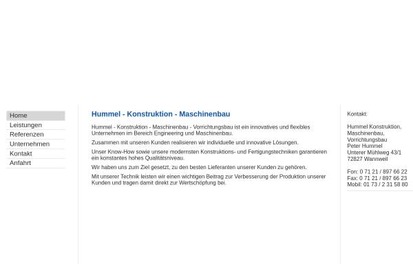 Vorschau von www.hummel-maschinenbau.de, Hummel Maschinenbau, Inh. Peter Hummel