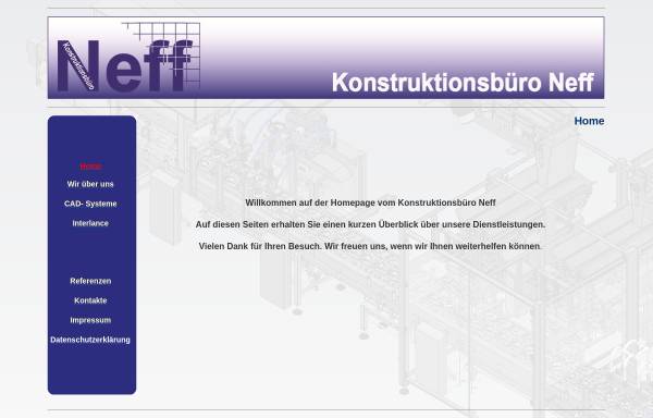 Vorschau von www.konstruktion-neff.de, Konstruktionsbüro Neff, Inh. Hubert Neff