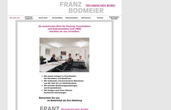 Vorschau von www.franzbodmeier-technischesbuero.de, Technisches Büro - Franz Bodmeier