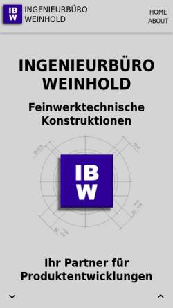 Vorschau der mobilen Webseite ibw-konstruktion.de, Weinhold