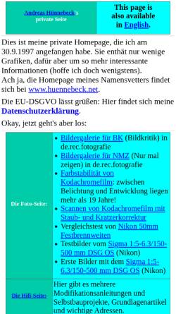 Vorschau der mobilen Webseite www.huennebeck-online.de, Andreas Hünnebeck's Hi-Fi-Seite