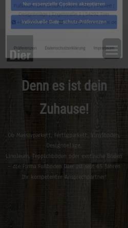 Vorschau der mobilen Webseite fussboden-dier.de, Fussboden Dier
