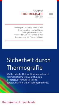 Vorschau der mobilen Webseite www.soeffge.com, Söffge Thermografie GmbH