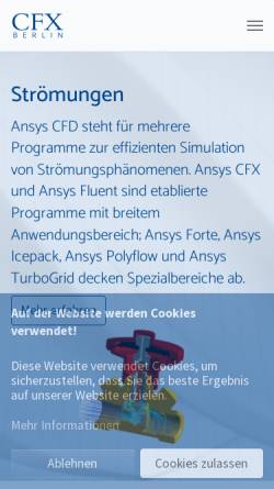Vorschau der mobilen Webseite www.cfx-berlin.de, CFX Berlin Software GmbH