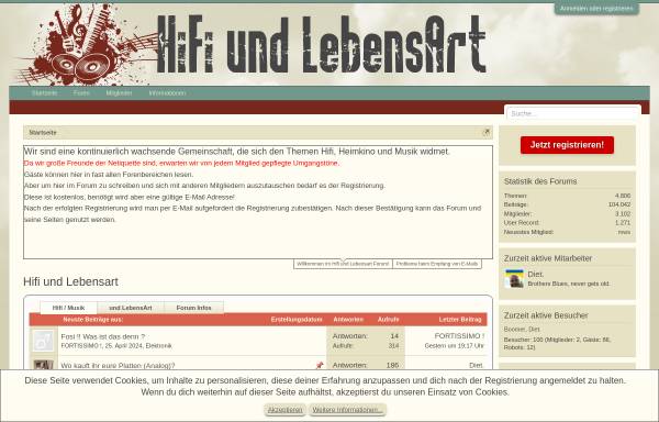 Vorschau von www.hifi-und-lebensart.de, Hifi und Lebensart