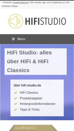 Vorschau der mobilen Webseite www.hifi-studio.de, Hifi-Klassiker