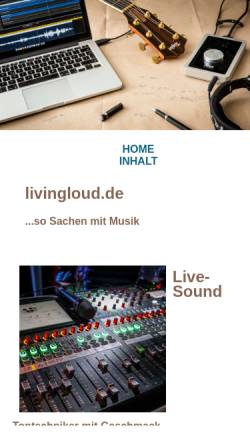 Vorschau der mobilen Webseite www.livingloud.de, Michael Reimers