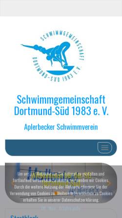 Vorschau der mobilen Webseite www.sgsued.de, Schwimmgemeinschaft Dortmund Süd 1983 e.V.