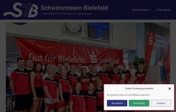 Vorschau von www.st-bielefeld.de, Schwimm-Team Bielefeld e.V.