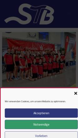 Vorschau der mobilen Webseite www.st-bielefeld.de, Schwimm-Team Bielefeld e.V.