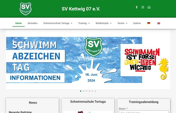 Vorschau von svkettwig07.de, Schwimmverein Kettwig 07 e.V.