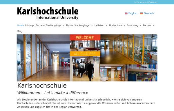 Vorschau von www.karlshochschule.de, Karlshochschule Karlsruhe
