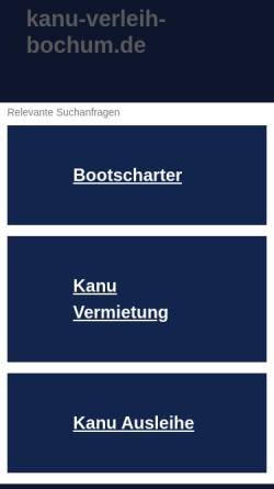 Vorschau der mobilen Webseite www.kanu-verleih-bochum.de, Kanu-Verleih-Bochum