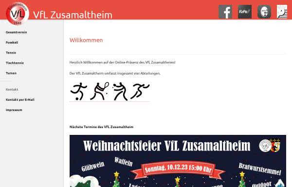 Vorschau von www.vflzusamaltheim.de, Vereine im Ort