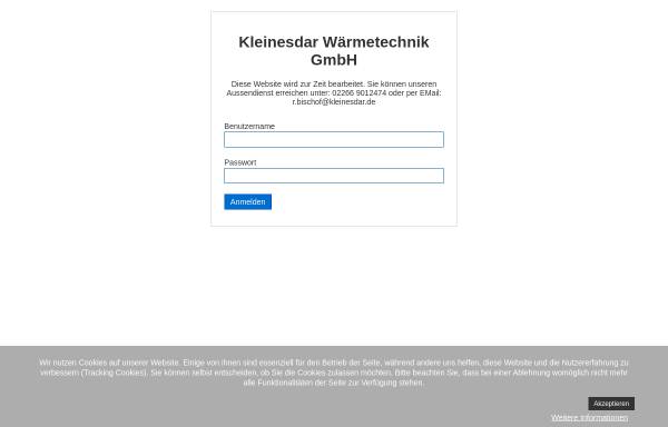 Vorschau von www.kleinesdar.de, Kleinesdar Wärmetechnik GmbH