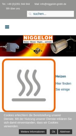 Vorschau der mobilen Webseite www.niggeloh-gmbh.de, Niggeloh GmbH