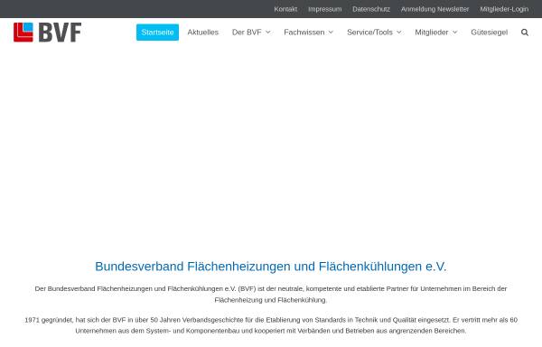 Vorschau von www.flaechenheizung.de, Bundesverband Flächenheizungen e.V.