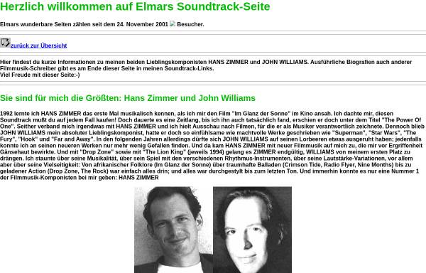 Vorschau von www.redakteur.cc, Elmars Soundtrack-Seite