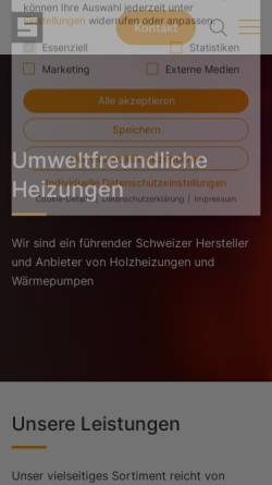 Vorschau der mobilen Webseite www.holzfeuerung.ch, Schmid AG