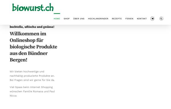 Vorschau von www.biowurst.ch, Biohof Nicca