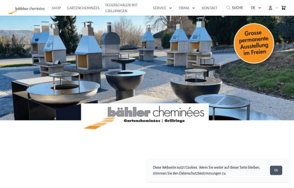Vorschau von www.baehlercheminees.ch, Bähler Cheminées