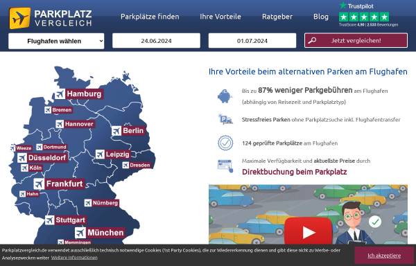 Vorschau von www.parkplatzvergleich.de, Parkplatzvergleich