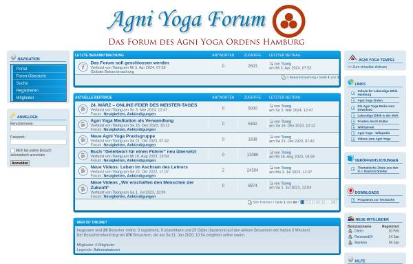 Vorschau von agni-yoga-forum.de, Agni-Yoga-Forum