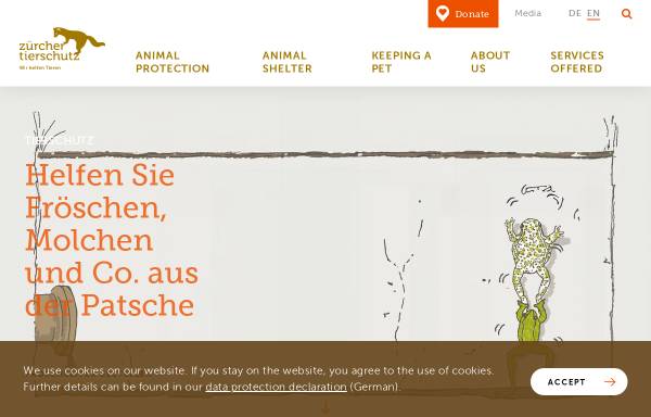 Vorschau von www.zuerchertierschutz.ch, Zürcher Tierschutz