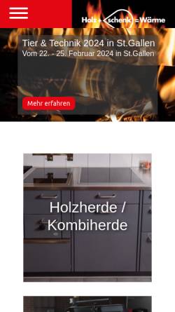 Vorschau der mobilen Webseite ofenschenk.ch, Ofenfabrik Schenk AG