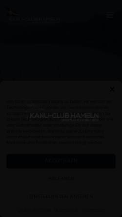 Vorschau der mobilen Webseite www.kanu-club-hameln.de, Kanu-Club Hameln e.V.