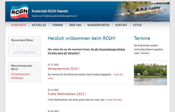 Ruderclub RCGH Hameln Verein zur Förderung des Schülerruderns e.V.