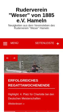Vorschau der mobilen Webseite blog.rvweser.de, Ruderverein 