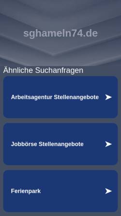 Vorschau der mobilen Webseite www.sghameln74.de, Spielgemeinschaft Hameln 74 e.V.