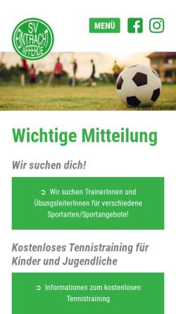 Vorschau der mobilen Webseite www.sve-afferde.de, SV Eintracht Afferde 06 e.V.