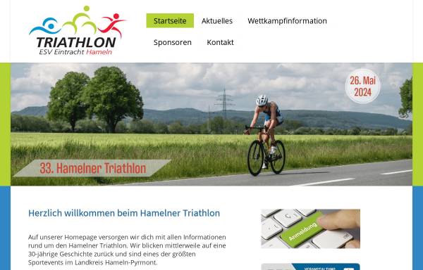Vorschau von www.hamelnertriathlon.de, Triathlonsparte im ESV Eintracht Hameln